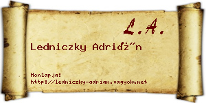 Ledniczky Adrián névjegykártya
