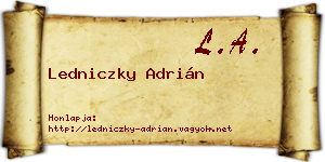 Ledniczky Adrián névjegykártya