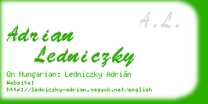 adrian ledniczky business card